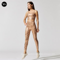 Modèle d&#39;impression personnalisé Scrunch Butt High Taist Yoga Pants femmes Leopard Yoga Leggings